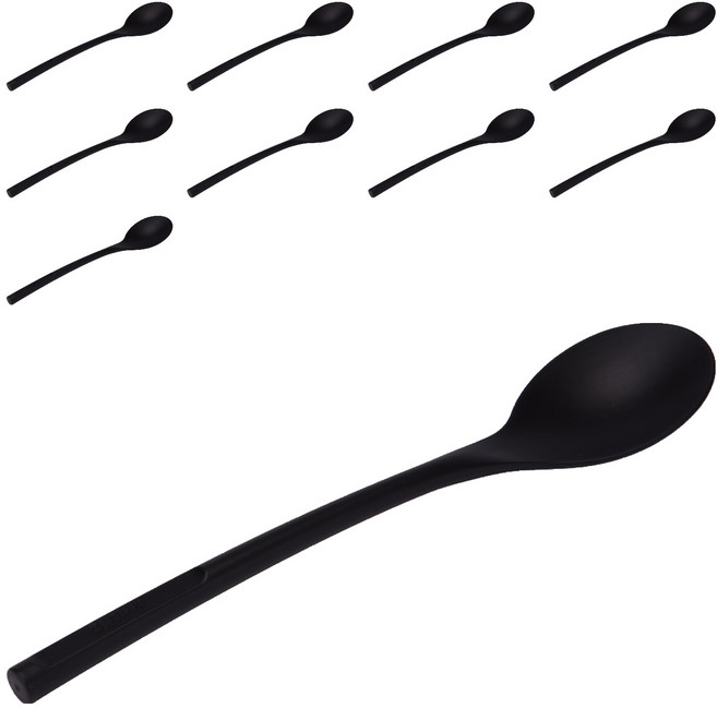 라로온 후르츠 숟가락, 블랙, 10개, 단품