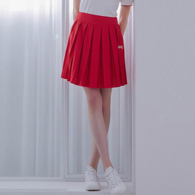 HALEY 여성용 이중 맞주름 큐롯 스커트 HUCWK1218