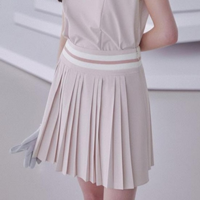 HALEY 여성용 요꼬 허리 주름 플리츠 큐롯 스커트 HUCWK1216