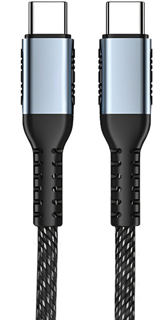 3C配件王 TYPE-C-Type-C快充線 KCC-02 100W, 黑色, 1個, 1m