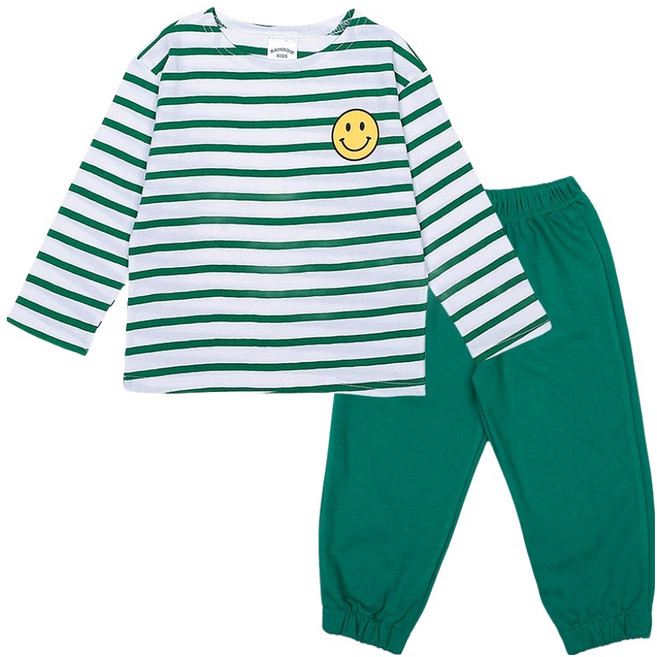 레인보우키즈 아동용 단가라 스마일 상하복 세트