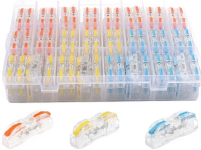 오토크루 모듈형 무탈피 전선 확장 연결 커넥터 스카치락 100p 세트, 1세트