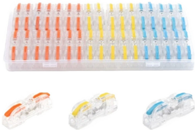 오토크루 모듈형 무탈피 전선 확장 연결 커넥터 스카치락 34p 세트, 1세트