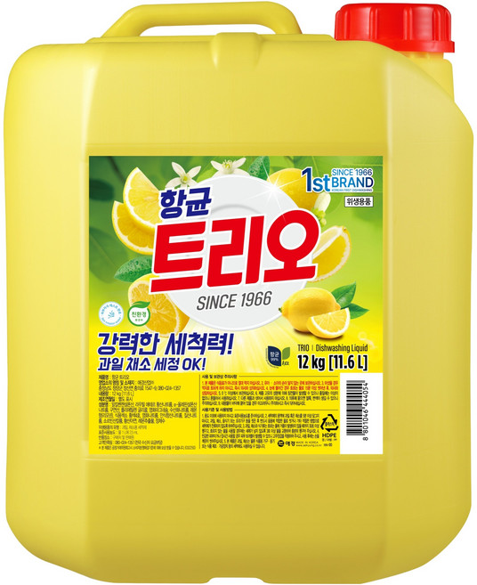 트리오 항균 주방세제, 12kg, 1개