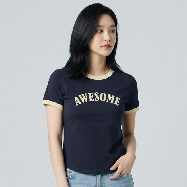 레몬소울 여성용 COLOR BLOCK 반팔 티셔츠