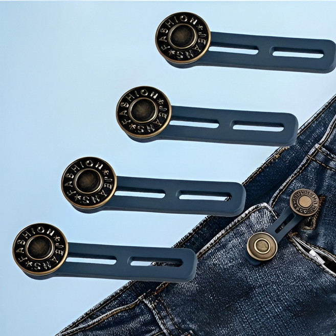 리빙홈디테일 허리 확장 2단 실리콘 단추, 황동, 4개