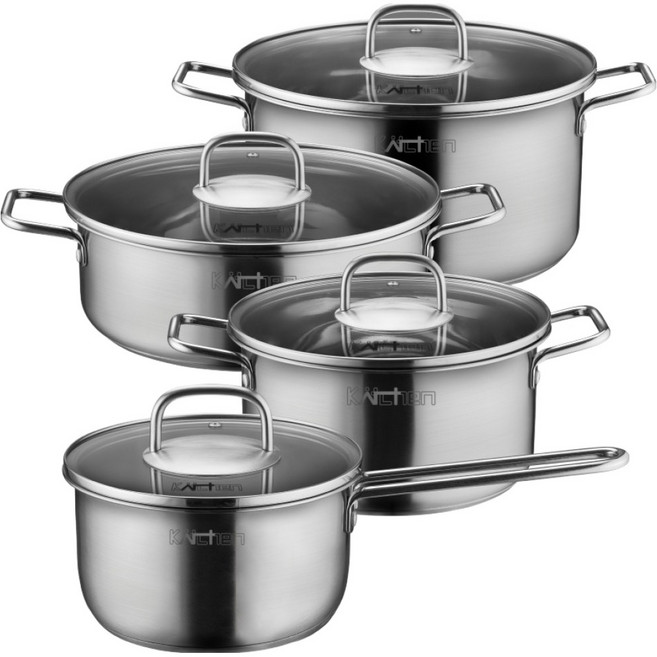 키친아트 인덕션 올데이 IH 스텐냄비 4종 세트