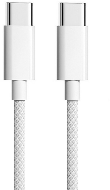 3C配件王 Type-C-Type-C 60W iPhone15~17通用快充編織線 A-PD-A09, 白色, 1個, 1.5m
