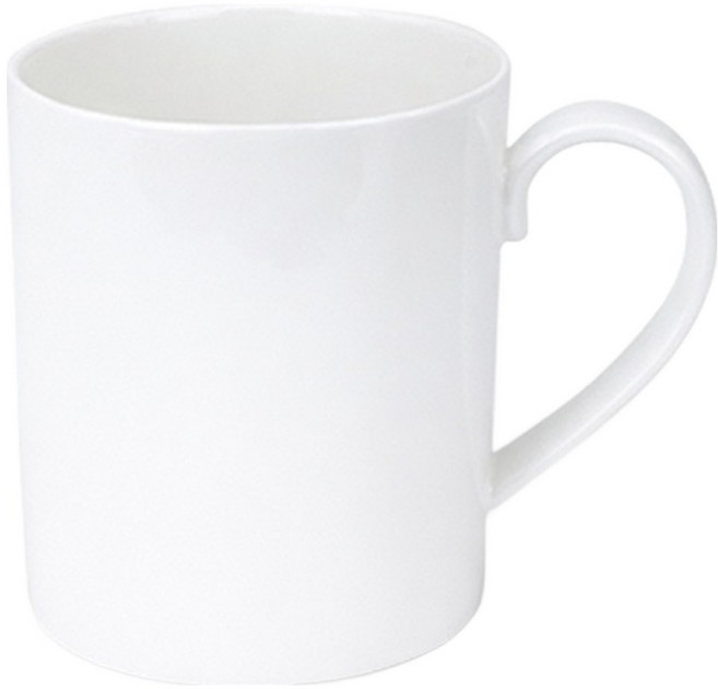 러브앤아트 러브 본차이나 키친이레 도자기 일자머그 380ml, 1개, 화이트