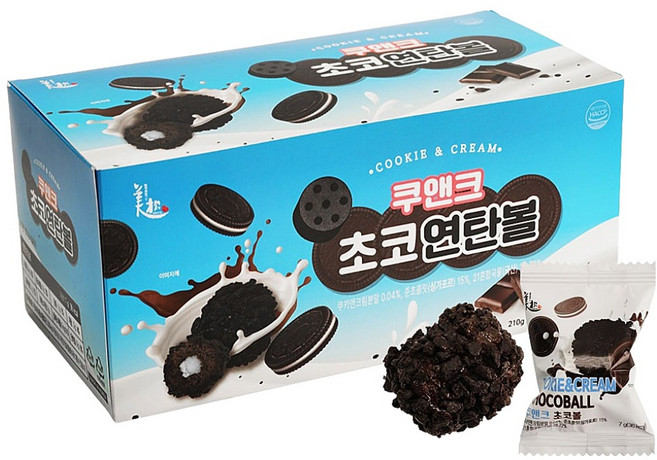 쿠앤크 초코 연탄볼 30p, 1개, 210g