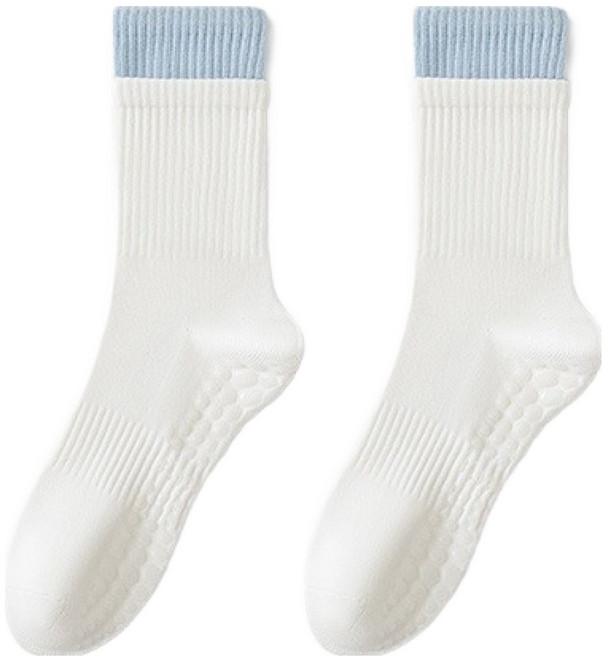 에이빈 여성용 미끄럼방지 투톤 중목 요가 필라테스 실내 운동 양말 3켤레