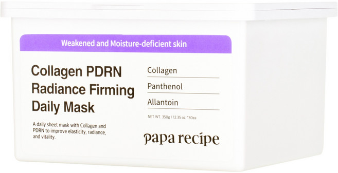 papa recipe 膠原蛋白 PDRN 雙效亮採面膜 350g, 1個, 30入