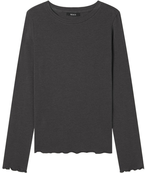 로엠 여성용 올데이 물결넥 티셔츠