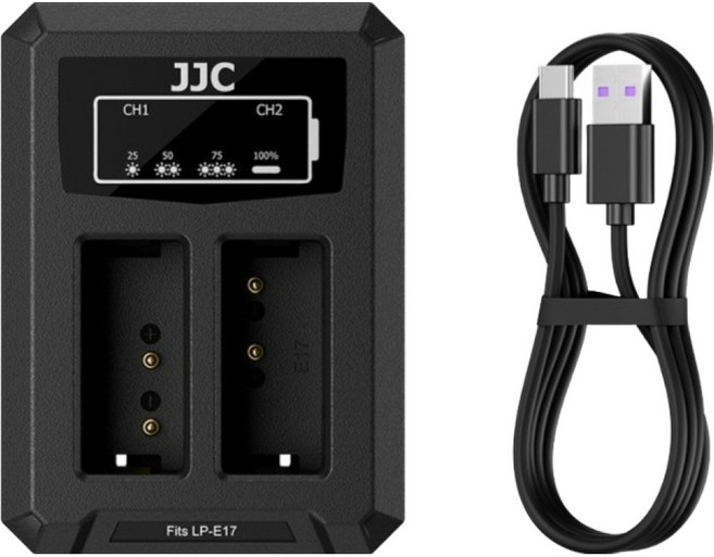 JJC 캐논 V1 LP-E17 배터리 전용 멀티 충전기, 1개, DCH-E17TC