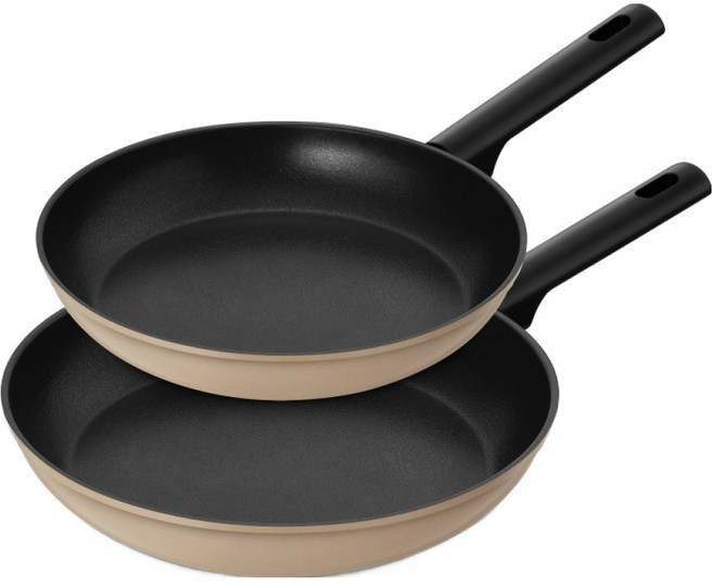바겐슈타이거 톤앤톤 티타늄코팅 프라이팬 세트 2개, 오트밀, 오트밀, 1세트, 프라이팬 24cm + 프라이팬 28cm