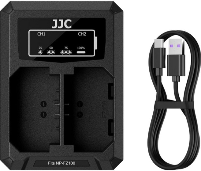 JJC 소니 A7M5 A7C2 NP FZ100 배터리 전용 멀티 충전기, 1개, DCH-FZ100TC