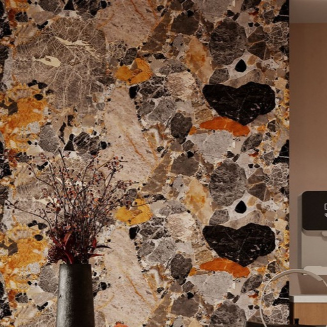 던전스트디오 벽돌 대리석 포인트 접착 벽지 10p, 9