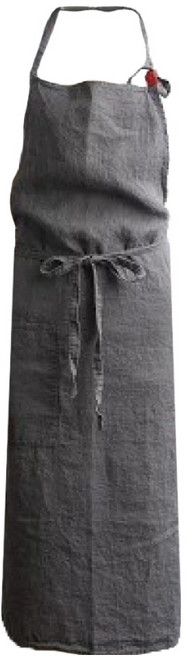 유N아이 린넨 워싱면 앞치마, 다크 그레이, 1개