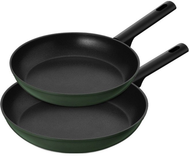 바겐슈타이거 톤앤톤 티타늄코팅 프라이팬 세트 2개, 딥그린, 딥그린, 1세트, 프라이팬 24cm + 프라이팬 28cm