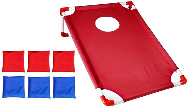 KANGAROO 빈백 던지기 콘홀 게임 레드, 1개