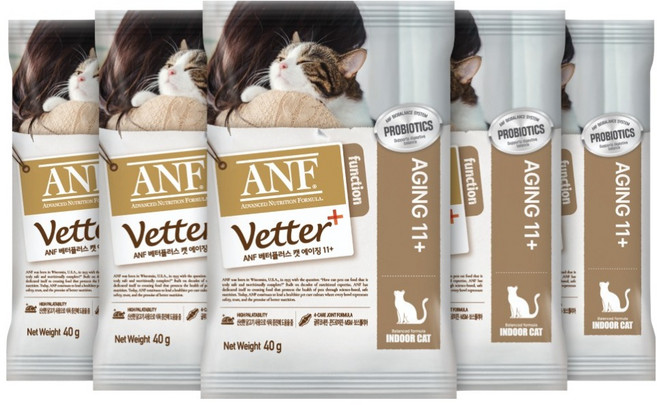 ANF 베터플러스 캣 에이징 11+ 샘플사료, 40g, 5개, 시니어