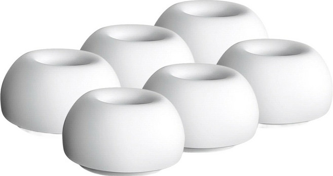 더조은셀러 버즈3 FE 호환 스윗팁 실리콘 이어캡 M, 화이트, 6개