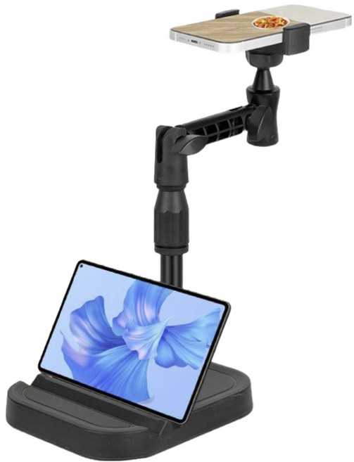 코슬라 각도 높이조절 수직촬영 태블릿 듀얼 휴대폰 거치대, 블랙, 1개