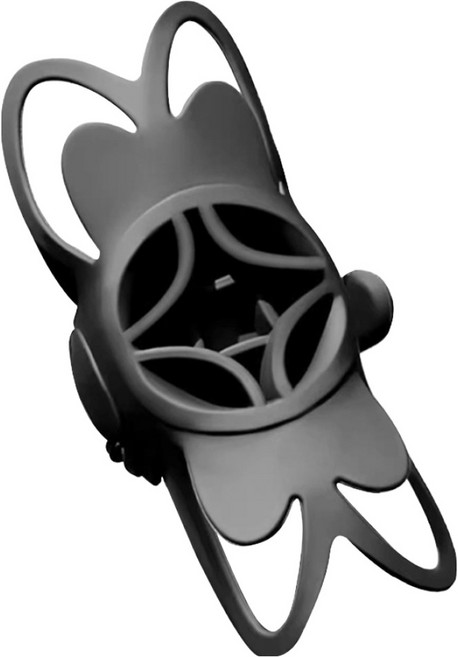 트레벨로 페어리 스템형 실리콘 스트랩 스마트폰 거치대, 블랙, 1개