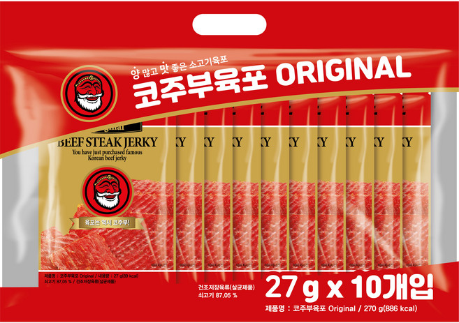 코주부 육포 Original 10p, 270g, 1개