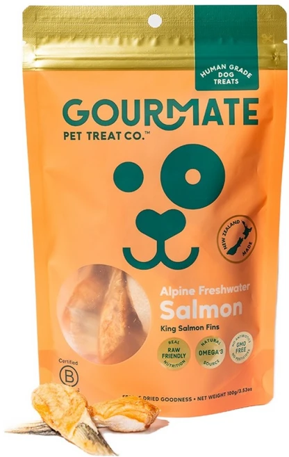 고메이트 강아지 뉴질랜드 동결건조 간식, 1개, 100g, 알프스 청정수 연어 - 쿠팡