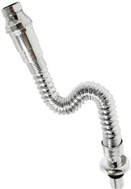 plusbrand 욕실플러스 세면기 바닥 아이트랩 크롬 배수관, 1개