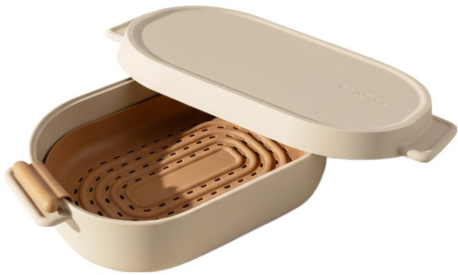 델리원 델리원 스팀쿠커 라지 1.8L, 베이지, 1개