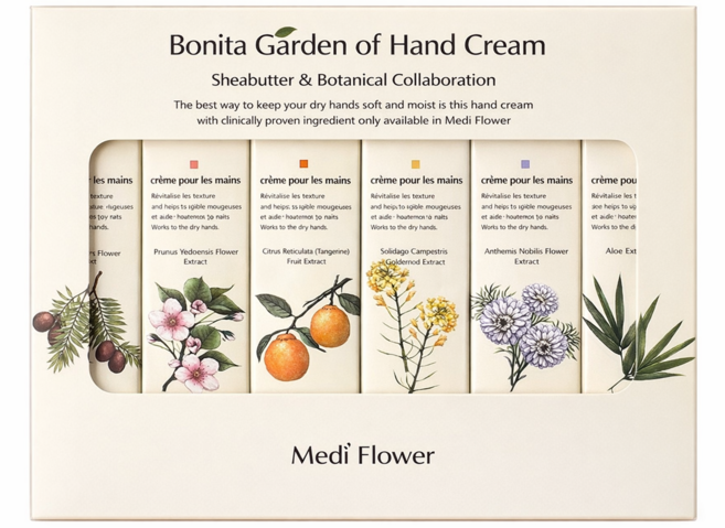 MediFlower 濟州島經典護手霜禮盒6件組 450ml, 1套