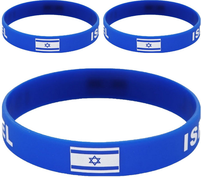 마켓피아 실리콘 월드컵응원 스포츠 패션 국기 팔찌, 이스라엘, 3개