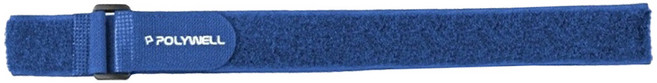 POLYWELL 寶利威爾 扣環式魔鬼氈束帶 藍色 120 x 3cm PW15-T65-1133, 1個