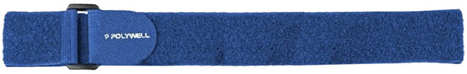 POLYWELL 寶利威爾 扣環式魔鬼氈束帶 藍色 120 x 3.8cm PW15-T65-1139, 1個