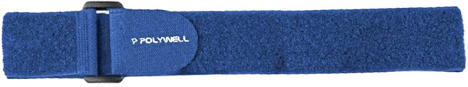 POLYWELL 寶利威爾 扣環式魔鬼氈束帶 藍色 30 x 3.8cm PW15-T65-1135, 1個