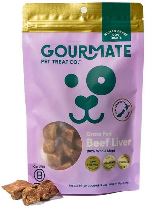 고메이트 강아지 뉴질랜드 동결건조 간식, 1개, 65g, 목초소간 - 쿠팡