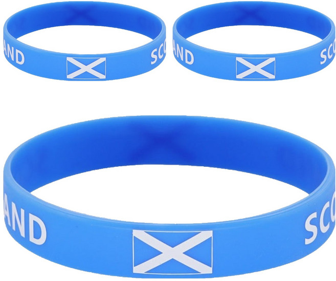 마켓피아 실리콘 월드컵응원 스포츠 패션 국기 팔찌, 스코틀랜드, 3개