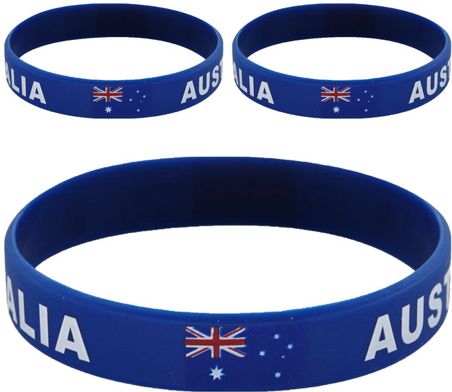 마켓피아 실리콘 월드컵응원 스포츠 패션 국기 팔찌, 호주, 3개