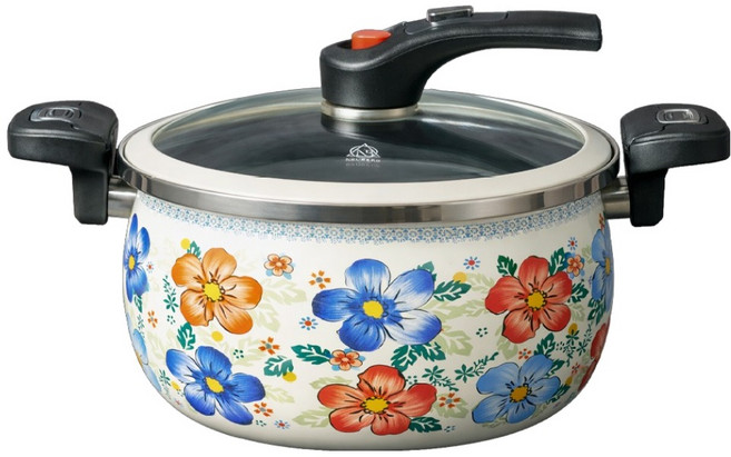 Noi-berg 頂級 IH 低壓壓力鍋, 花朵, 1個, 7L