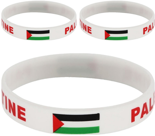 마켓피아 실리콘 월드컵응원 스포츠 패션 국기 팔찌, 팔레스타인, 3개