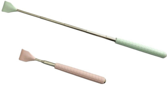 리빙홈디테일 접이식 효자손 등 긁개 2종 세트, 핑크, 민트, 1세트