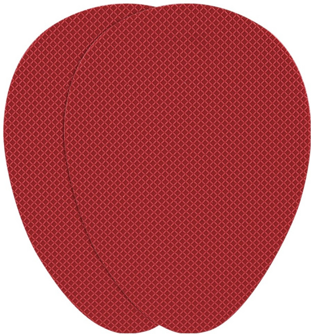 마켓피아 구두 신발 미끄럼방지 밑창 보호 패드 90 x 65 x 1.5 mm, 레드, 2개