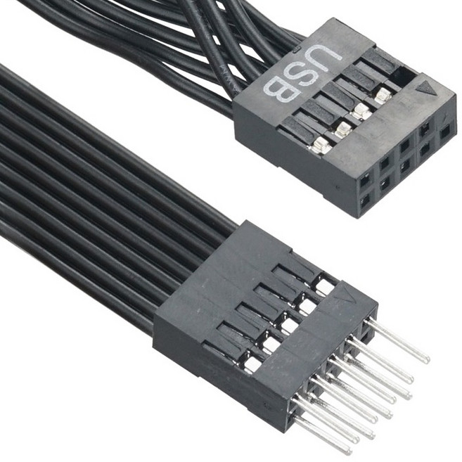 컴스 메인보드용 USB 2.0 8핀 포트 연장 케이블 IH994, 1개