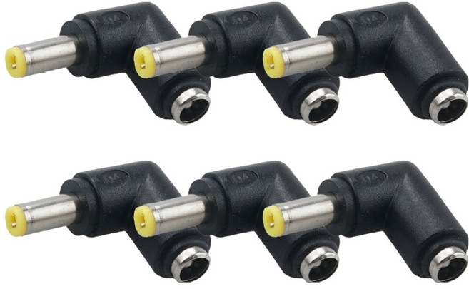 컴스 DC 전원 연장 외경 5.5 내경 2.1 꺾임 젠더 6p