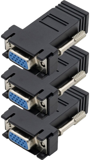 컴스 VGA to RJ45 FF 변환젠더 3p, 1개, DP171