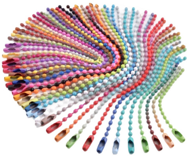 스타리움 대용량 키링 볼체인 군번줄, 랜덤발송, 100개