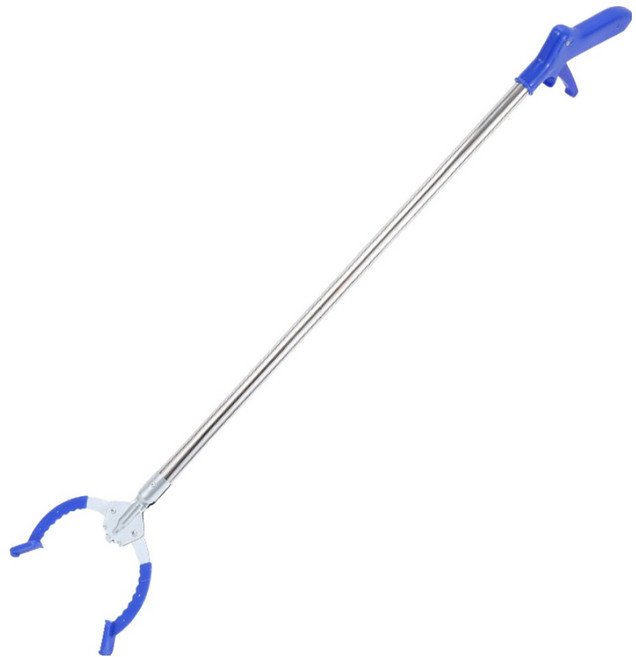 홈앤픽스 신발 다용도 쓰레기 손잡이 플로깅 집게 90 x 15 cm, 블루, 1개