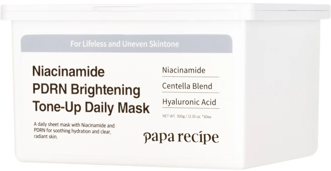 파파레서피 나이아신아마이드 PDRN 브라이트닝 톤 업 데일리 마스크, 1개, 30개입 - 쿠팡